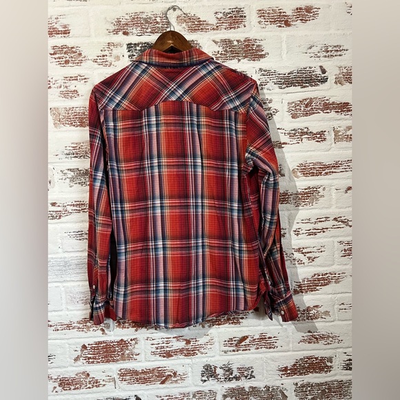 Authentic 44mm Legendary Goods Plaid Flannel Pearl Snap Fall Sz Medium - Picture 6 of 10